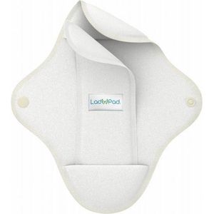 Ladypad Wasbaar maandverband pad & liner wit maat M  1 set