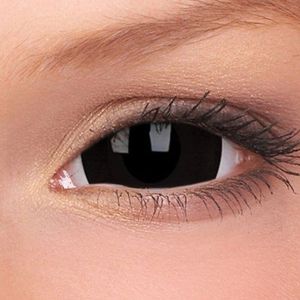 Sclera Lenses Mini Black, gekleurde maandlenzen, zwart, zonder sterkte, 1 paar