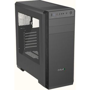 Evolveo - T3 - Midi-Torenbehuizing - Zwart - Staal en Kunststof