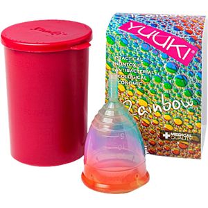 Yuuki Rainbow Jolly 1 + cup menstruatiecup maat small (⌀ 41 mm, 14 ml) 1 st