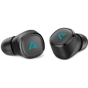 Lamax Dots2 True Wireless Bluetooth zeer kleine hoofdtelefoon met draadloos opladen, draadloze oordopjes met Bluetooth 5.0, USB-C, intensieve bas, muziekafspeeltijd van 36 uur