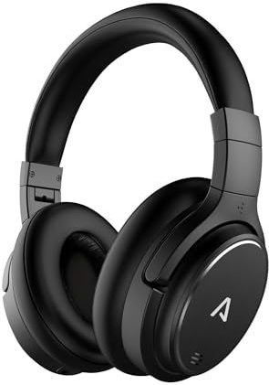 LAMAX NoiseComfort ANC Draadloze hoofdtelefoon met actieve geluidsisolatie (ANC), Bluetooth 5.0, USB-C, bediening 50 uur, reiskoffers en vliegtuigadapter in de verpakking, metalen constructie