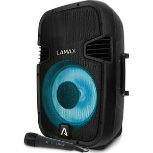 Lamax PartyBoomBox500 Karaokesysteem Spatwaterbestendig, Sfeerverlichting, Oplaadbaar, Incl. microfoon, Incl. afstandsbediening