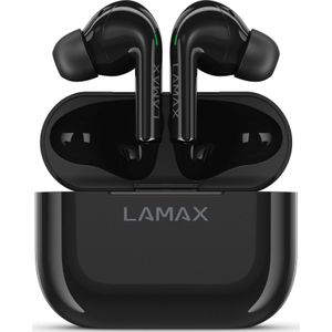 Lamax Clips1 In Ear headset Bluetooth Stereo Wit Indicator voor batterijstatus, Headset, Oplaadbox, Volumeregeling, Mono, Bestand tegen zweet, Touchbesturing