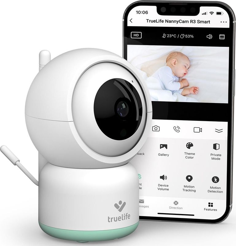 truelife TrueLife NannyCam R3 Smart TLNCR3S Videobabyfoon WiFi 2.4 GHz