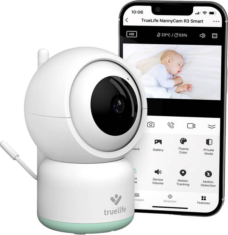 TrueLife - NannyCam R3 Smart - Videobabyfoon - WiFi - 2.4 GHz