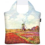 Ecozz - Draagtas opvouwbaar met rits - Tulip Fields in Holland - Claude Monet