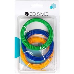 3D Simo 3Dsimo-ABS-1 filament pakket ABS 1,75 mm 120 g blauw, groen, geel 1 st.