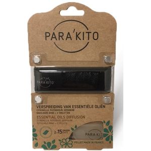 Parakito Anti-Muggen Armband - Tablet Navulbaar Black 1St