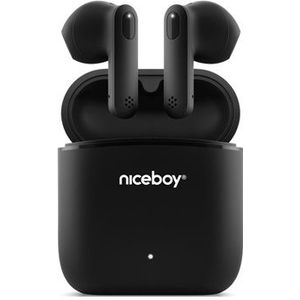 Niceboy HIVE Bonen Zwart (4 h, Draadloze), Koptelefoon, Zwart