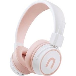 Niceboy Vreugde 3 (33 h, Draadloze, Bedraad), Koptelefoon, Wit, Roze