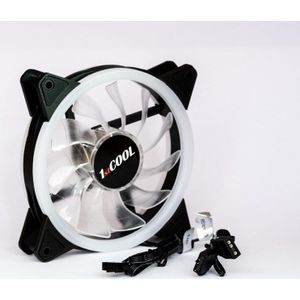 1stCOOL - Aura Evo - Dubbele Ring - Zwart - PC Ventilator - ARGB LED's