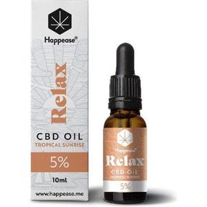 Happease® Relax 5% CBD Olie Tropical Sunrise (10ml)