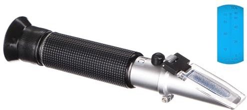 Alcohol refractometer AT 80, 0-80% alcoholmeetbereik, ATC-alcoholmeter, sterke drankentester, handrefractometer, voor alcoholconcentratie, whiskey, bourbon