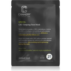 Canneff Green CBD Sleeping Face Mask Kalmerende Masker voor ’s nachts 12 ml