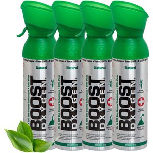 Boost Oxygen - Natural - 5 Liter - 95% Pure Zuurstof - Ademhalingsondersteuning voor Sport Herstel en Gezondheid - 4x 5L
