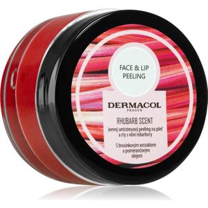 Dermacol Face & Lip Peeling Rhubarb Suiker Peeling voor LIppen en Wangen 50 ml