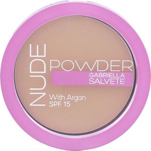 Gabriella Salvete Fixing Powder Hydrating Fijne Compact Poeder SPF 15 Tint 04 Nude Beige 8 g