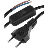 Netsnoer - Eurostekker Type C - 2 m - H03VVH2-F - 250 V - 2,5 A