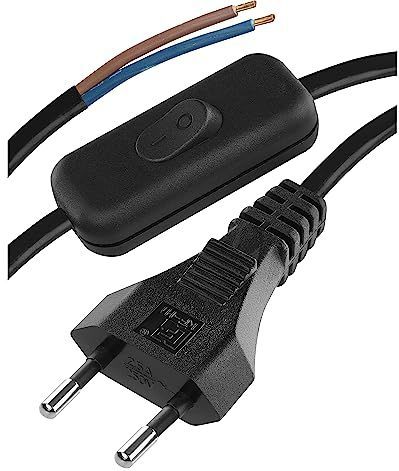 Netsnoer - Eurostekker Type C - 2 m - H03VVH2-F - 250 V - 2,5 A