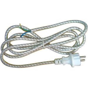 Emos S00003 - Stroomkabel - 2,40 m - Textielomhulsel - 3x 0,75 mm²