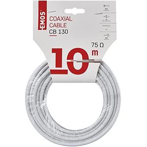 Emos CB130 Coaxiale Kabel - 10m - Wit