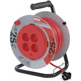 Emos - H05 - Kabelhaspel - 25 meter - 4 Stopcontacten - Vast Middenstuk