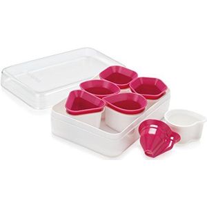Tescoma Delicia koekjessnijder voor Frollini geometrisch, 6-delig, roze/wit