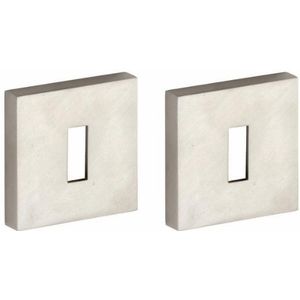 Set van twee sleutelplaatjes Model 06 mat nikkel ongelakt