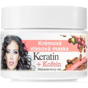 Bione Cosmetics Keratin + Kofein Crème-Masker voor het Haar 260 ml