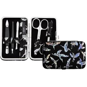 DuKaS - Premium Line Solingen 126 - Manicure Set - Etui - Silver Birds