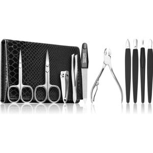 DuKaS - Premium Line Solingen 252 - Manicure Set - Zwart - Leder Etui