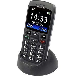 Aligator A670 seniorenmobiele telefoon 4,8 x 2,32 x 0,55 inch (SOS-knop en locator) zwart