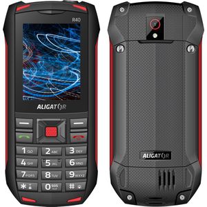 Aligator R40 eXtremo (2,4") Zwart, Rood Feature phone (2.40", 5 Mpx, 2G), Sleutel mobiele telefoon, Rood, Zwart