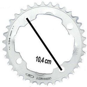 Gebhardt kettingblad 32t 4 gaats zilver