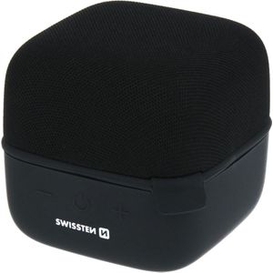 Swissten Muziek Kubus Bluetooth Luidspreker (5 h, Oplaadbare batterij), Bluetooth luidspreker, Zwart