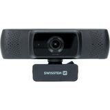 Swissten Full HD Web Camera met Microfoon (2 Mpx), Webcam, Zwart