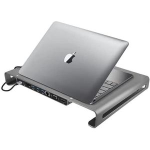 Hub USB-C Macbook/Laptop 10 in 1 Geïntegreerd Dock Swissten Zilver