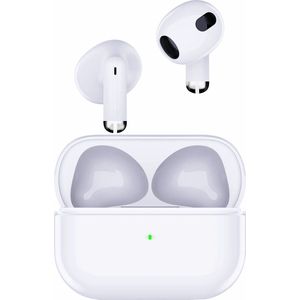 Swissten Minipods - Draadloze Bluetooth oordopjes - Met oplaadcase - Wit