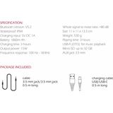 Swissten Bluetooth Sound-X Speaker - Draadloos - Grijs