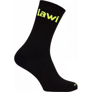 LAWI Fietssokken Winter Spike - Zwart/Geel - 35-38