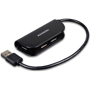 Axagon - HUE-X4B - USB 2.0 Hub - Zwart - 4 Poorten - 0,2 m Kabel