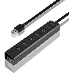 Axagon - HUE-SA7BP Dockingstation - Zevenpoorts USB 3.0 Hub - Aluminium - Snellaadondersteuning