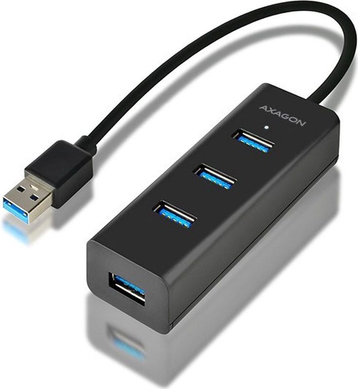 AXAGON HUE-S2B - USB 3.0 Hub - 4-poorts - Inclusief microUSB-ingang