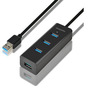 Axagon - Hue-s2bl Hub - USB 3.0 - Zwart - 1.2 m Kabel