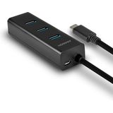 AXAGON HUE-S2C - USB 3.0 Charging Hub - Zwart - Kunststof - 4 Poorten