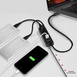 AXAGON HUE-S2C - USB 3.0 Charging Hub - Zwart - Kunststof - 4 Poorten