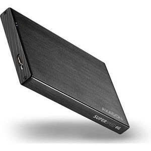 Axagon - EE25-XA6 - HDD/SSD Behuizing - Zwart - Aluminium