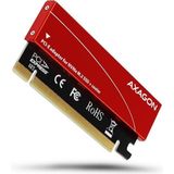 AXAGON PCEM2-S PCIE NVME M.2 adapter, PCI-Express-adapter x.16 voor het aansluiten van een NVMe M.2 SSD op uw computer