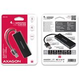 Axagon - HUE-G1A - Docking Station - Zwart - USB 3.2 Gen 1 - 4-poorts Hub